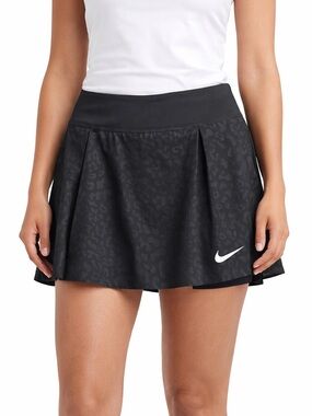 Nike Dri-FIT Skort Black Leopard Print Athletic Skirt Shorts L